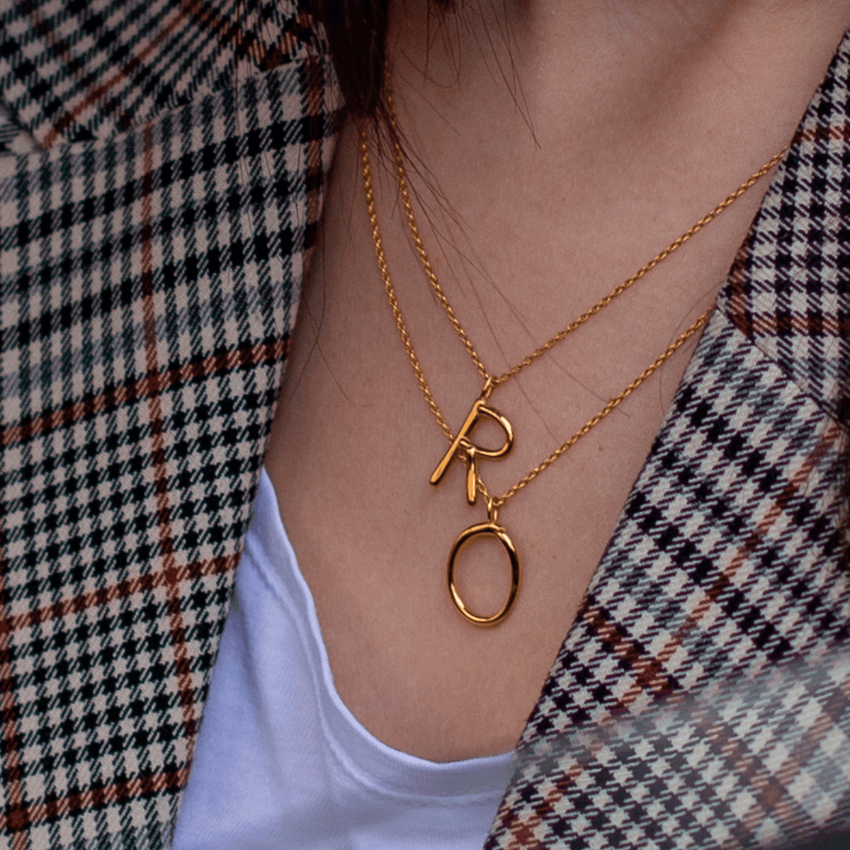 Initial O Necklace Wonther
