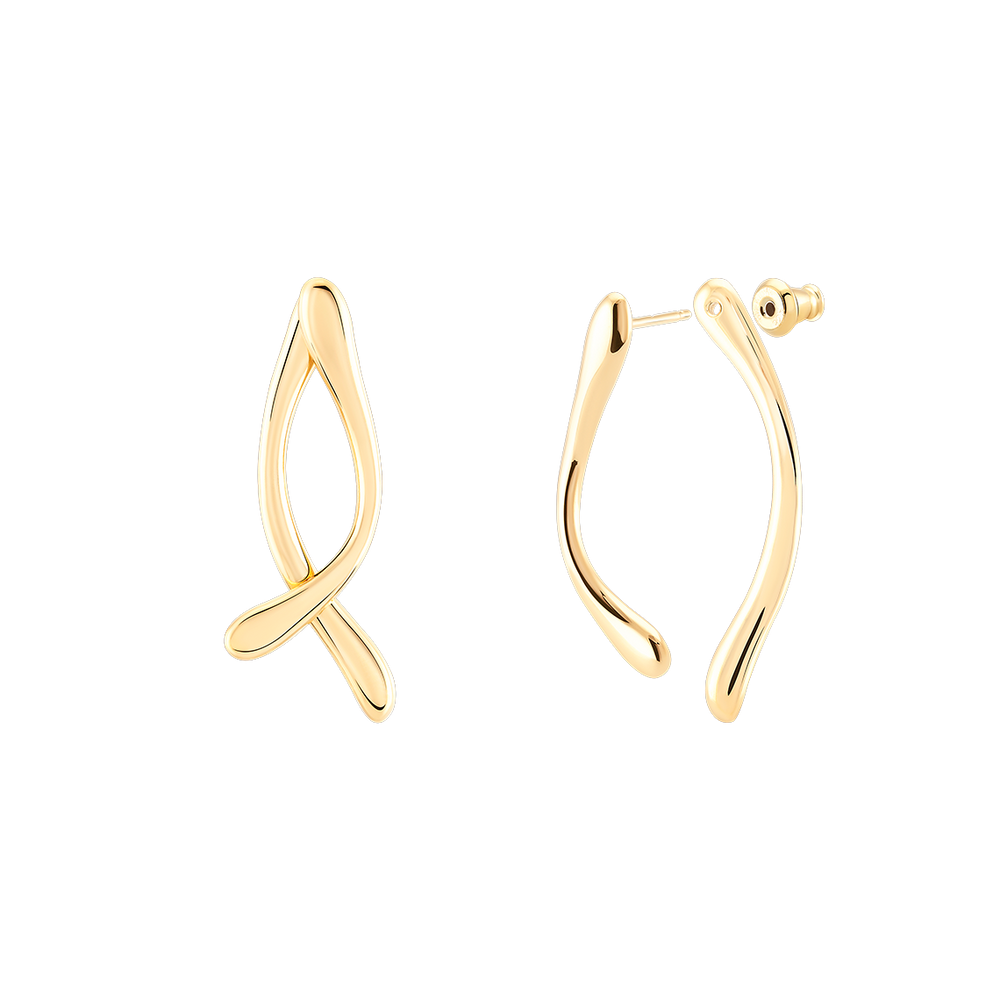 Double Boomerang Earrings Brincos Wonther 