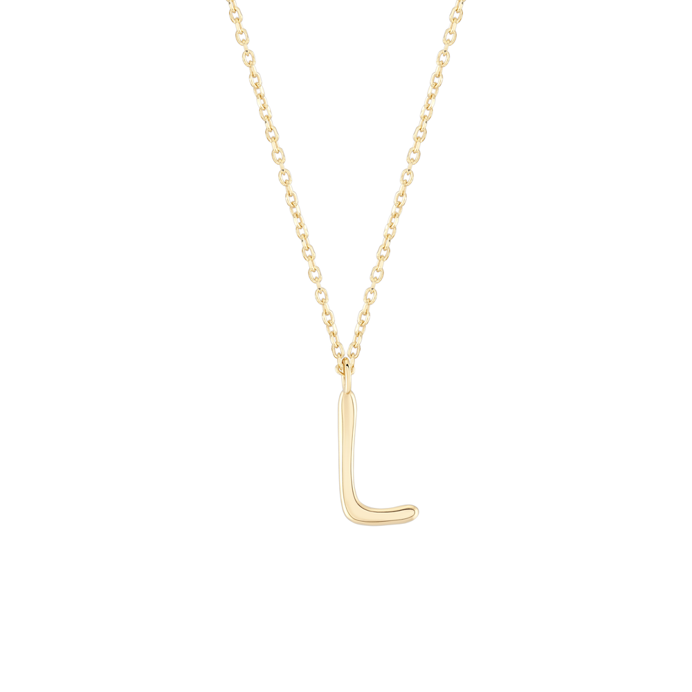 Initial L Necklace Colar Wonther 