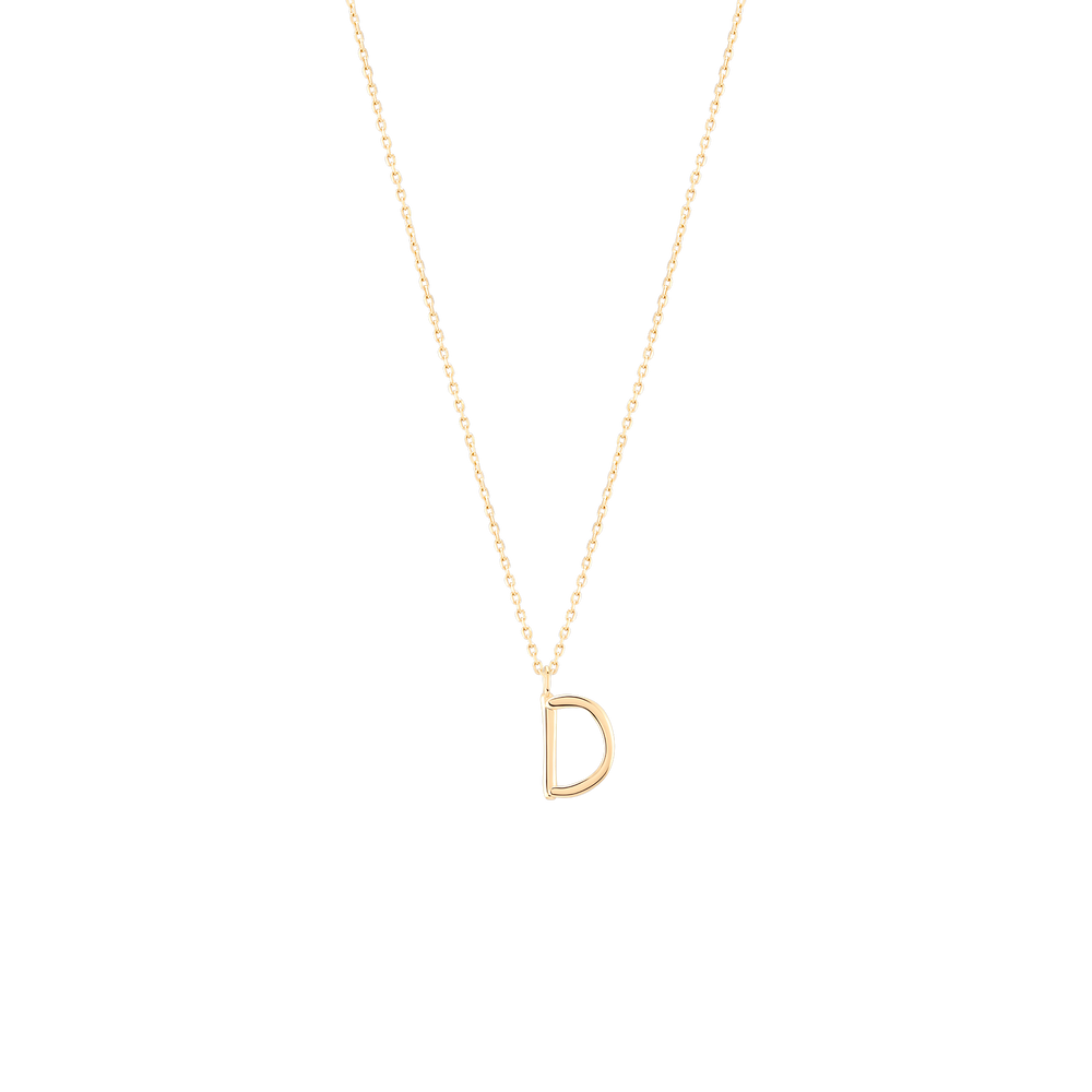 Golden Initial D Necklace
