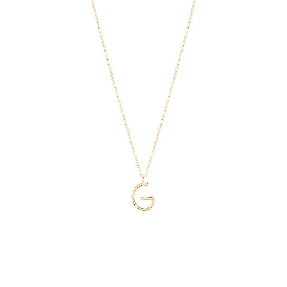 Golden Initial G Necklace