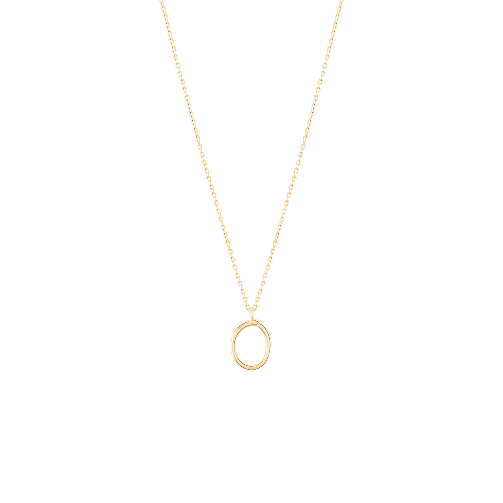 Golden Initial O Necklace