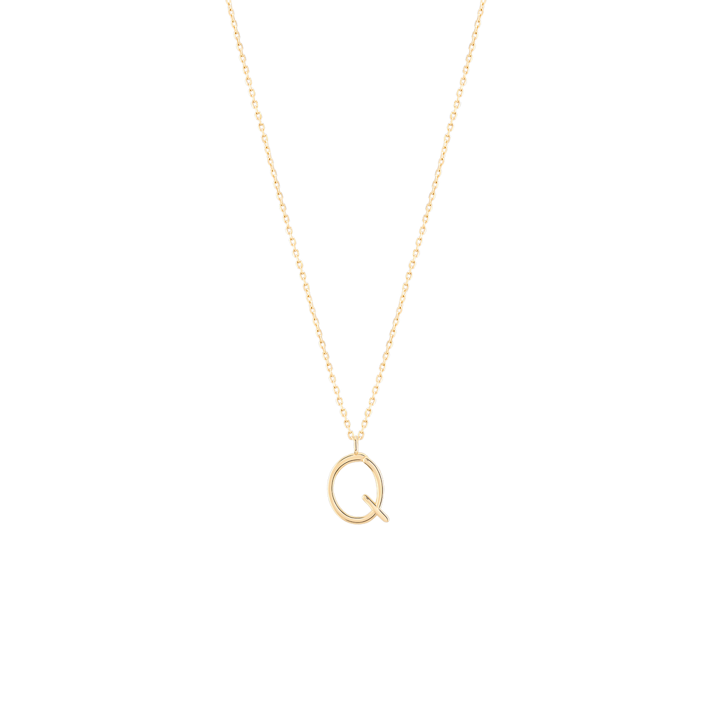 
                  
                    Load image into Gallery viewer, Golden Initial Q Necklace
                  
                