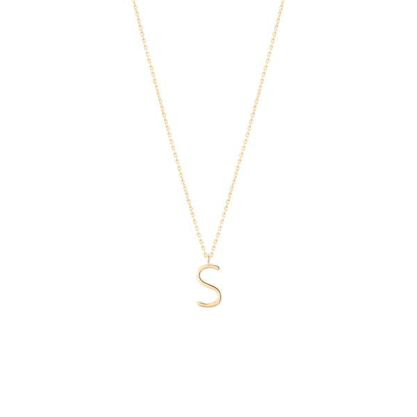 Initial Necklaces w/ Diamond & Gold Letter Pendant Chains – Shiree Odiz