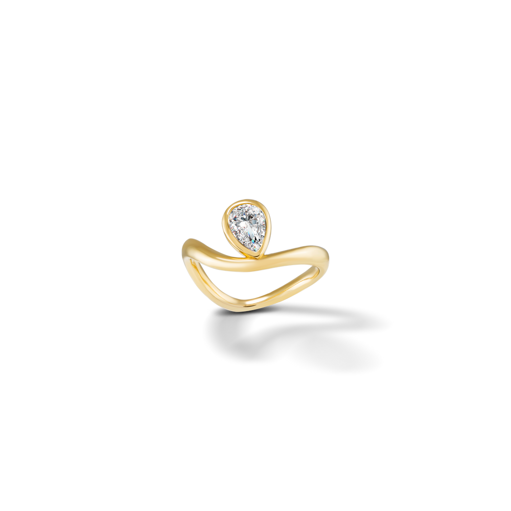 Engagement Ring Love is Love Yellow Solid Gold