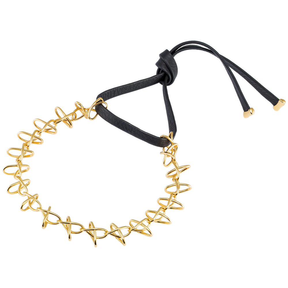 
                  
                    Load image into Gallery viewer, Interlinked Choker 18K Solid Gold
                  
                